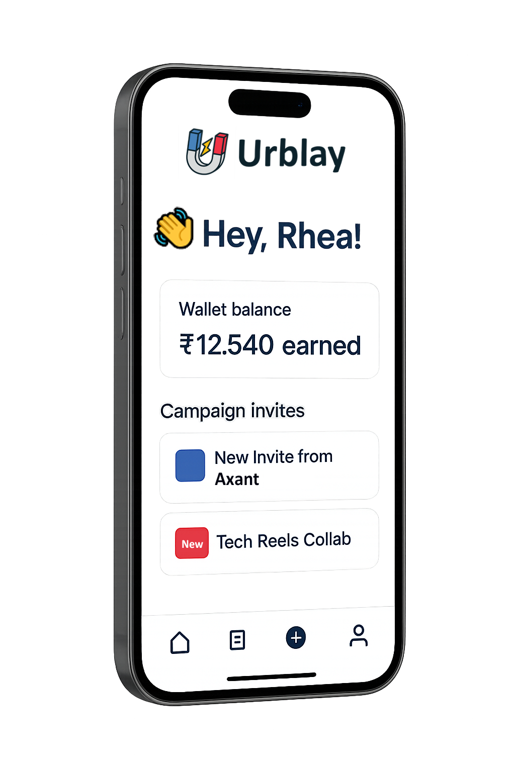 POPIND mobile app interface on a phone